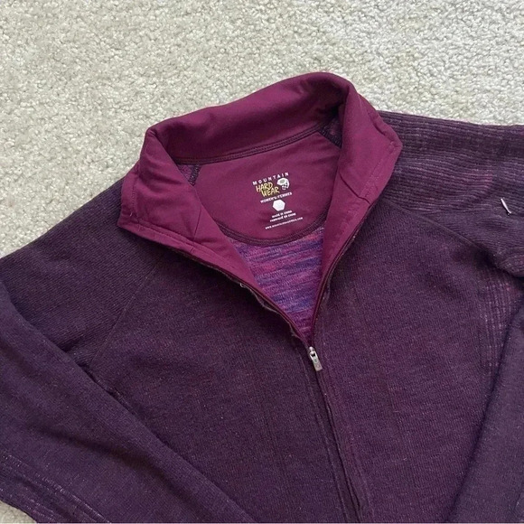 Mountain Hardwear Sarafin Cardigan Full Zip Sweater Women Sm Wool Blend Purple - Picture 7 of 16